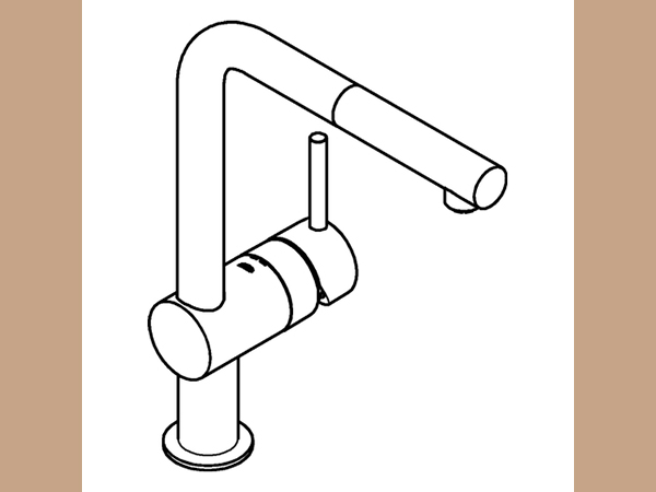 Grohe Minta Einhand-Spültischbatterie L-Auslauf Niederdruck chrom – Bild 2